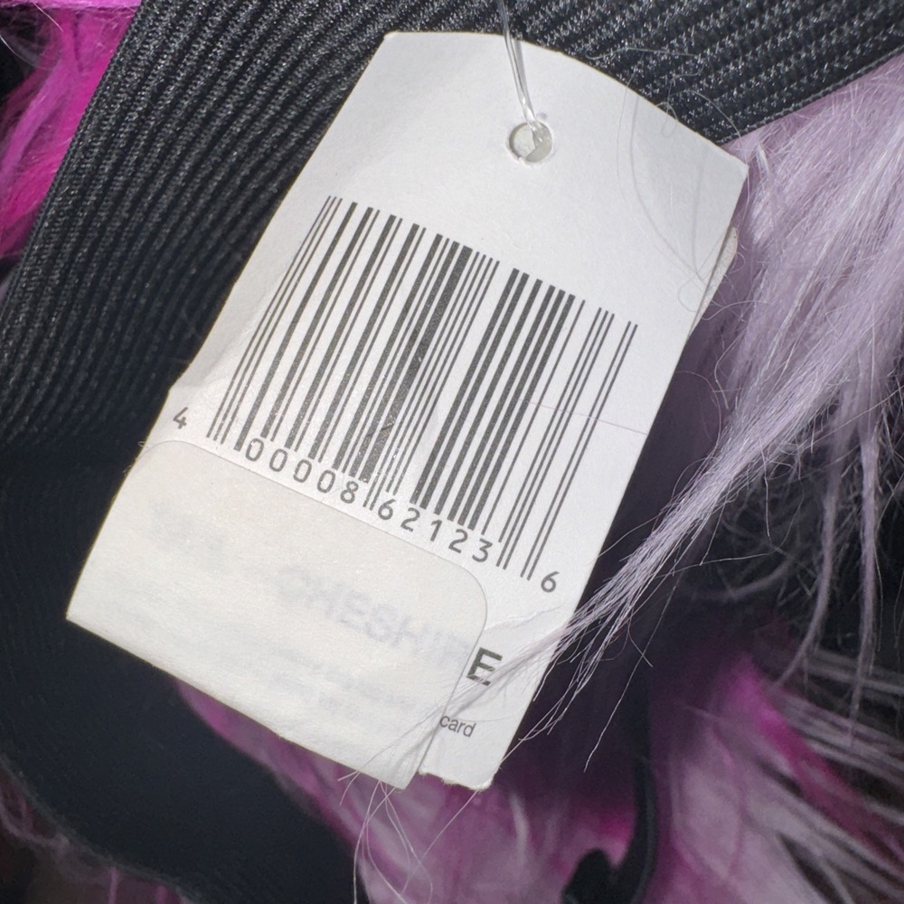Disney Parks Cheshire Cat Furry Tail Costume Alice In Wonderland Pink Stripe NWT - Picture 7 of 11